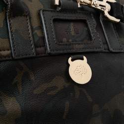 Pre Owned Mulberry Green Camo Leather Mini Cara Delevingne Backpack