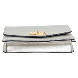 Pre Owned Mulberry Pale Gold Leather Small Darley Shoulder Bag