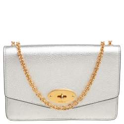 Pre Owned Mulberry Pale Gold Leather Small Darley Shoulder Bag