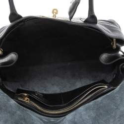 Pre Owned Mulberry Black Pebbled Leather Bayswater Satchel