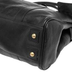 Pre Owned Mulberry Black Pebbled Leather Bayswater Satchel