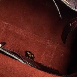 Pre Owned Mulberry Burgundy Leather Small Bayswater Satchel
