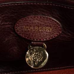 Pre Owned Mulberry Burgundy Leather Small Bayswater Satchel