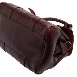 Pre Owned Mulberry Burgundy Leather Small Bayswater Satchel