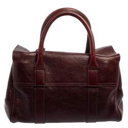 Pre Owned Mulberry Burgundy Leather Small Bayswater Satchel