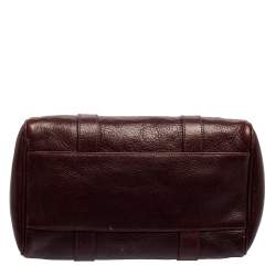 Pre Owned Mulberry Burgundy Leather Small Bayswater Satchel