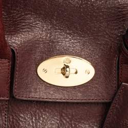 Pre Owned Mulberry Burgundy Leather Small Bayswater Satchel