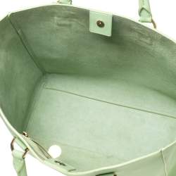 Pre Owned Mulberry Green Leather Large Willow Tote