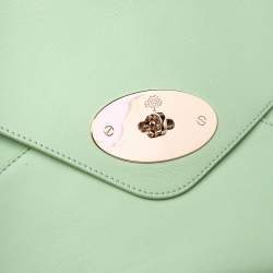 Pre Owned Mulberry Green Leather Large Willow Tote