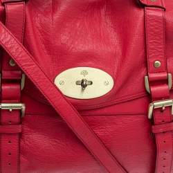 Pre Owned Mulberry Coral Pink Leather Oversized Alexa Satchel