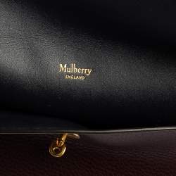 Pre Owned Mulberry Burgundy Leather Darley Cosmetic Pouch