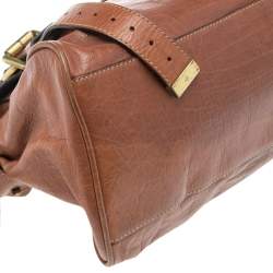 Pre Owned Mulberry Brown Leather Small Alexa Satchel