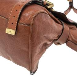 Pre Owned Mulberry Brown Leather Small Alexa Satchel