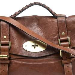 Pre Owned Mulberry Brown Leather Small Alexa Satchel