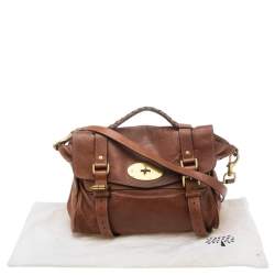 Pre Owned Mulberry Brown Leather Small Alexa Satchel