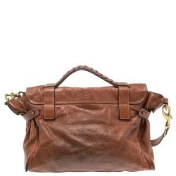 Pre Owned Mulberry Brown Leather Small Alexa Satchel