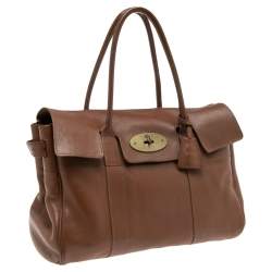 Pre Owned Mulberry Brown Leather Bayswater Satchel