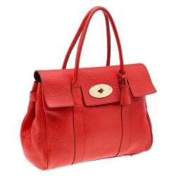 Pre Owned Mulberry Red Leather Bayswater Satchel