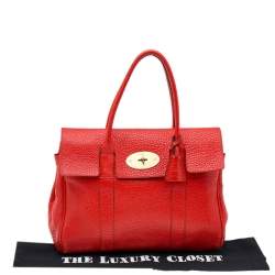 Pre Owned Mulberry Red Leather Bayswater Satchel