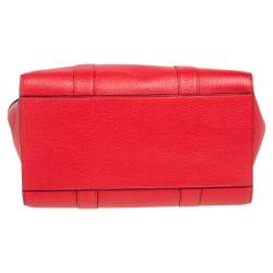 Pre Owned Mulberry Red Grained Leather Bayswater Tote