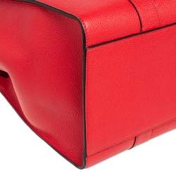 Pre Owned Mulberry Red Grained Leather Bayswater Tote