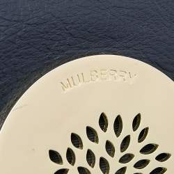 Pre Owned Mulberry Black Leather Daria Fold Over Clutch