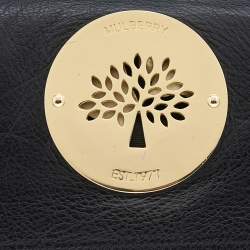 Pre Owned Mulberry Black Leather Daria Fold Over Clutch