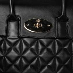 Pre Owned Mulberry Black Quilted Leather Cara Delevingne Convertible Bag