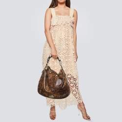 Mulberry Brown Leopard Print Leather Mitzy Hobo