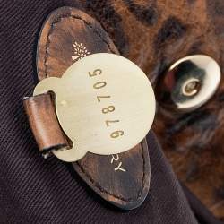 Mulberry Brown Leopard Print Leather Mitzy Hobo