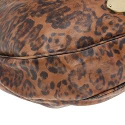 Mulberry Brown Leopard Print Leather Mitzy Hobo