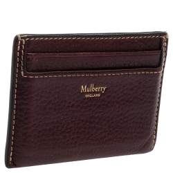 Mulberry Brown Leather Card Holder