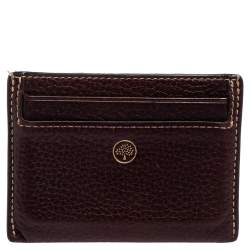 Mulberry Brown Leather Card Holder