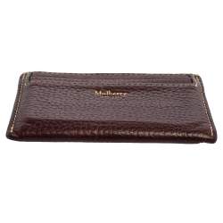 Mulberry Brown Leather Card Holder