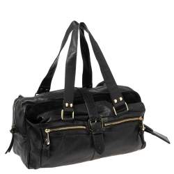 Pre Owned Mulberry Black Leather Mabel Satchel