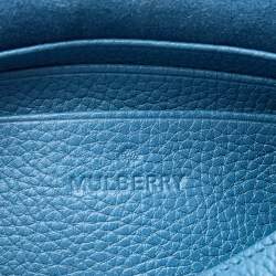 Pre Owned Mulberry Blue Leather Mini Lily Crossbody Bag