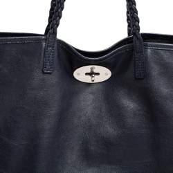 Pre Owned Mulberry Navy Blue Leather Large Dorset Shopper Tote