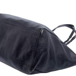 Pre Owned Mulberry Navy Blue Leather Large Dorset Shopper Tote