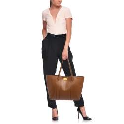 Pre Owned Mulberry Brown Leather Bayswater Tote 