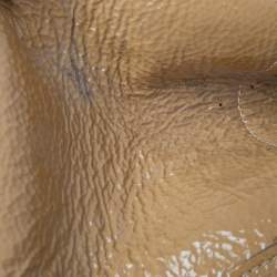 Pre Owned Mulberry Beige Patent Leather Bayswater Satchel