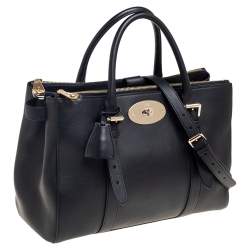 Pre Owned Mulberry Black Leather Bayswater Tote
