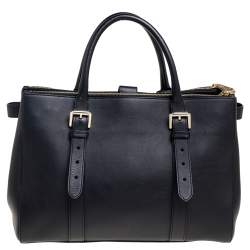 Pre Owned Mulberry Black Leather Bayswater Tote