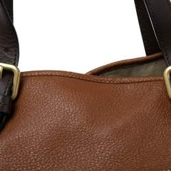 Pre Owned Mulberry Two Tone Brown Soft Leather Mitzy Tote