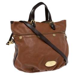 Pre Owned Mulberry Two Tone Brown Soft Leather Mitzy Tote