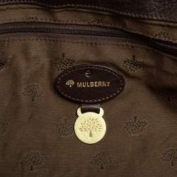 Mulberry Dark Brown Leather Oversized Alexa Top Handle Bag