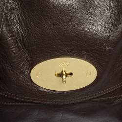 Mulberry Dark Brown Leather Oversized Alexa Top Handle Bag