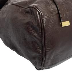 Mulberry Dark Brown Leather Oversized Alexa Top Handle Bag