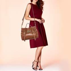 Pre Owned Mulberry Brown Leather Alexa Satchel