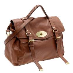 Pre Owned Mulberry Brown Leather Alexa Satchel