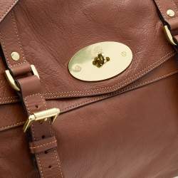 Pre Owned Mulberry Brown Leather Alexa Satchel